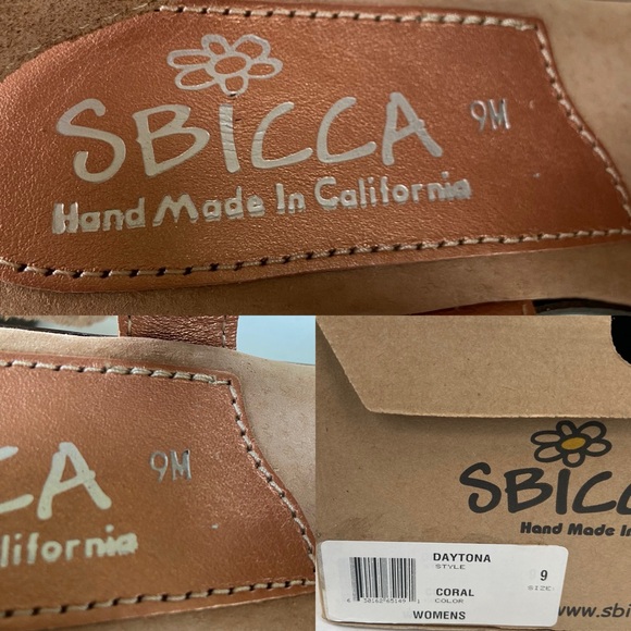 SBICCA Daytons Platform Leather Sandals in Metallic Coral Size 9M New - Picture 10 of 10